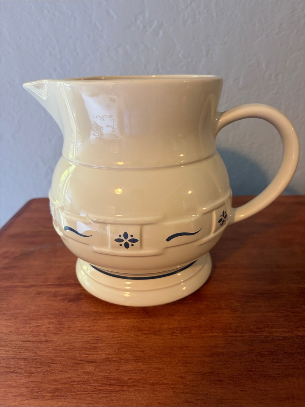 Longaberger Large Milk Pitcher In Blue